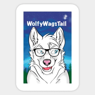 WolfyWagsTail Sticker